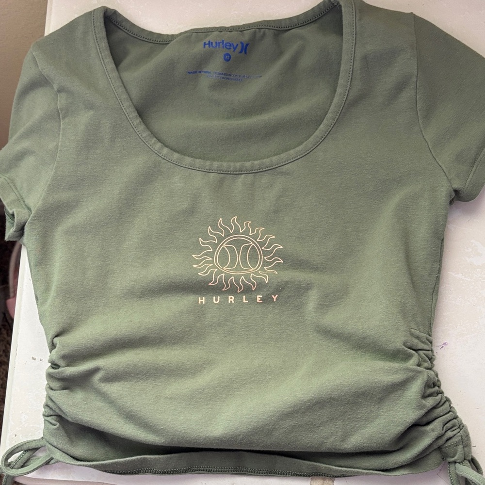 green hurley sun shirt